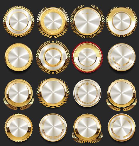 Golden Badges And Labels Vector Collection 286387 Vector Art At Vecteezy