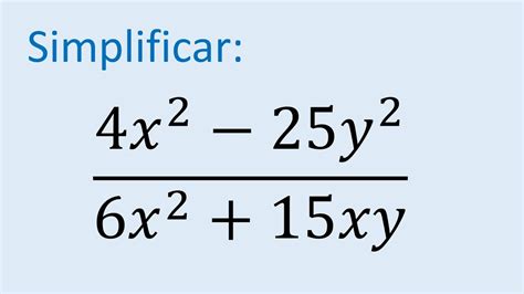 Simplificacion De Fracciones Algebraicas Polinomios Ejemplo Youtube