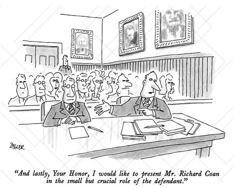 Defendant In Court Cartoon