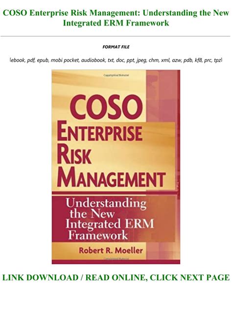 Read Book Pdf Coso Enterprise Risk Management Understanding The New Integrated Erm Framework