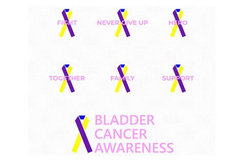 Bladder Cancer Awareness Ribbons SVG Graphic By CrafterOks Creative