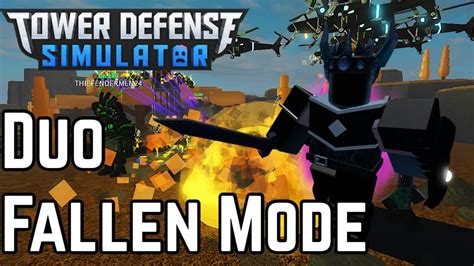 Duo Fallen Mode With Da Money Tower Defense Simulator Roblox Youtube