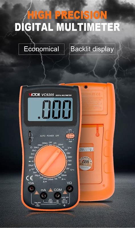 Multímetro de Digitaces manual antimagnético de la gama del VENCEDOR