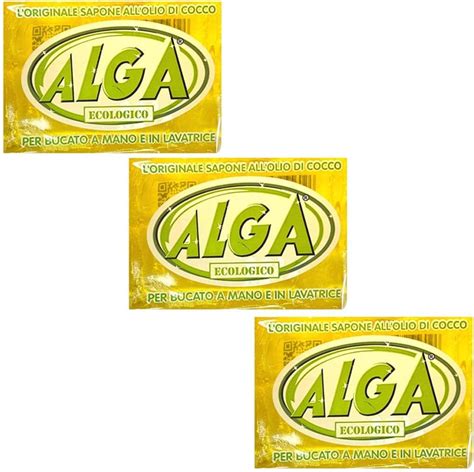 Set Alga Sapone Molle 3pz 400gr capacità totale 1200gr Per