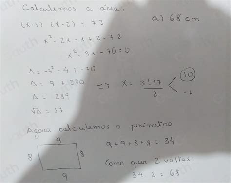 Solved 9 A Figura A Seguir Representa Um Terreno De Forma Retangular