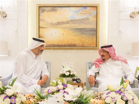 King Salman receives Sheikh Abdullah bin Ali Al-Thani (Qatar) who ...