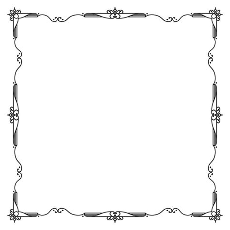 Premium Vector Vector Hand Drawn Ornamental Frame On White Background