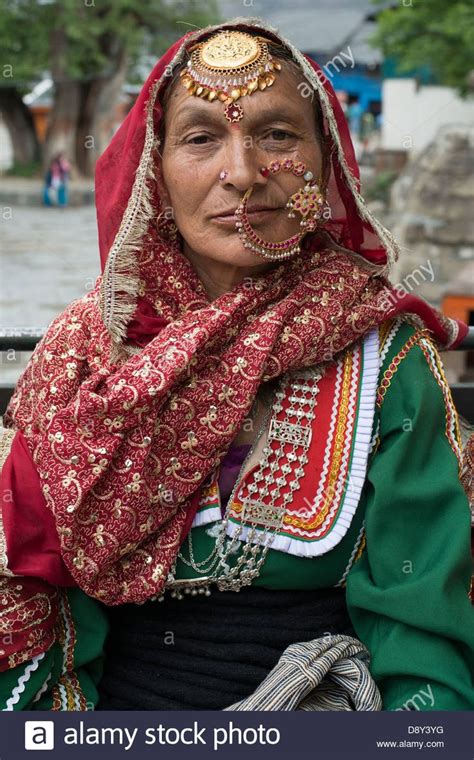 A Gaddi Tribeswoman Wears Her Finery At A Celebration In The Chamba