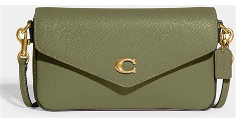 COACH Crossgrain Leather Wyn Cross Body Bag In Green Lyst