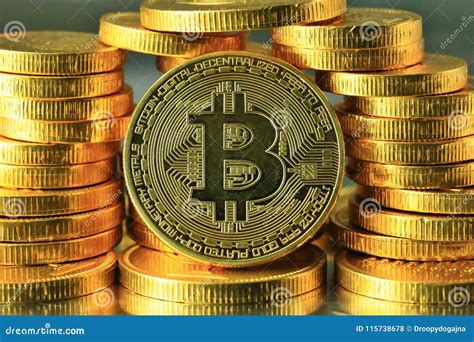 Gold Bitcoins Worldwide Cryptocurrency Stock Photo Image Of Currency