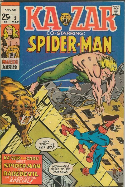 Ka Zar Original Vintage Marvel Comics Spiderman Comic Books