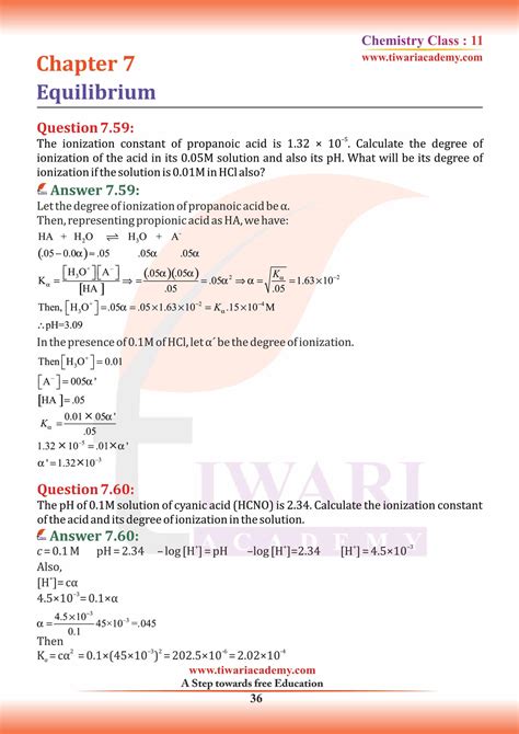 Ncert Solutions For Class Chemistry Chapter Equilibrium