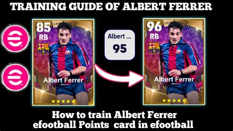 How To Train Albert Ferrer Efootball Points Card In Efootball How