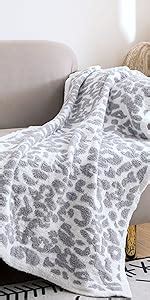 Amazon Micro Plush Leopard Blanket 51x63 Inch Charcoal Grey MH