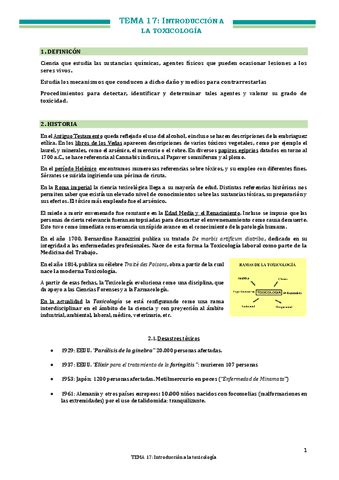 Tema Introduccion A La Toxicologia Pdf