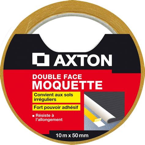 Rouleau adhésif double face moquette l 50 mm x L 10 m 10 AXTON