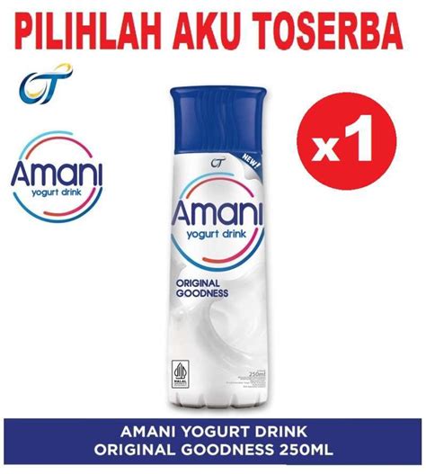 Jual Amani Yogurt Drink Original Goodness 250 Ml Harga 1 Botol Di