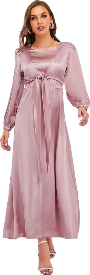 Youllyuu Dubai Satin Abaya Kaftan Turkey Arabic Muslim Hijab Dress