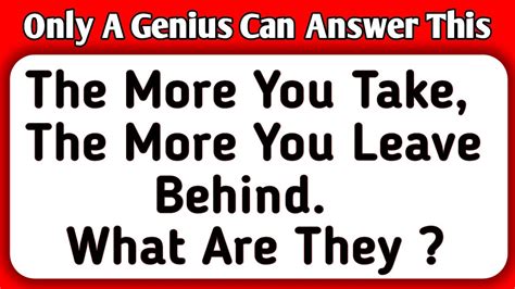 Only A Genius Can Answer These Tricky Riddles Riddles Quiz Part 1