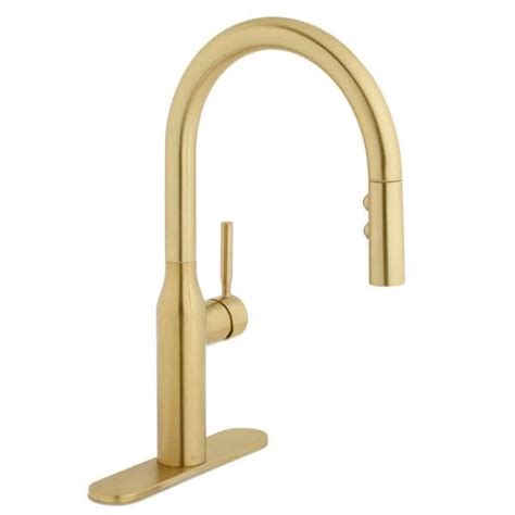 Glacier Bay Upson Single Handle Pull Down Sprayer Kitchen Faucet In