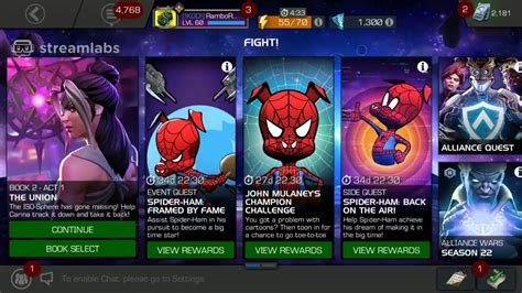 Marvel Contest Of Champions Last Few Root Quests Waiting For The New Update To Go Live Youtube