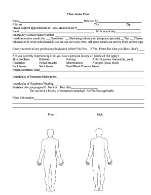 Fillable Online Client Intake Form Tracygilliam Fax Email Print