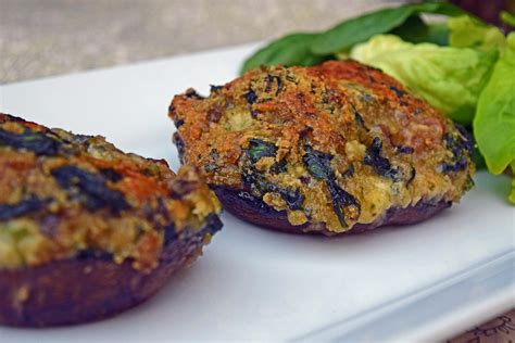 Stilton Spinach And Walnut Stuffed Mushrooms Seasalt And Apple Pie