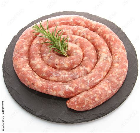 Saucisse De Toulouse Crue Stock Photo Adobe Stock