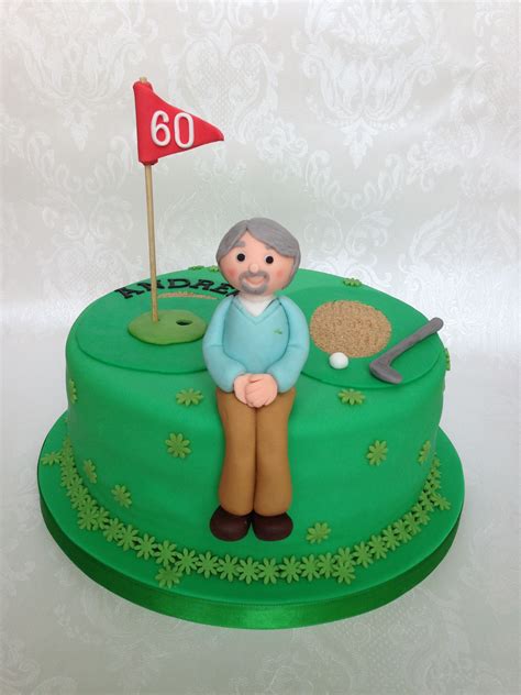 Golf themed birthday cake