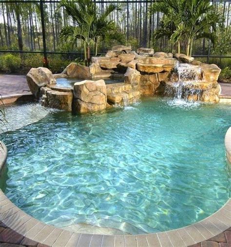 Dream Backyard Pool with Waterfall and Rocks