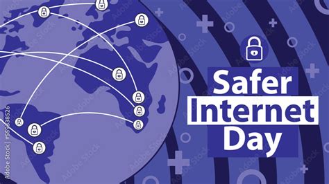 Safer Internet Day Vector Banner Design Celebrated Every Year On