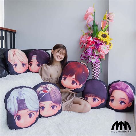 Bts Tinytan Face Pillow Mugmania Bigger Size Pillow Head X