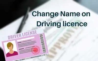 Change Name On Driving Licence Change Of Name In DL