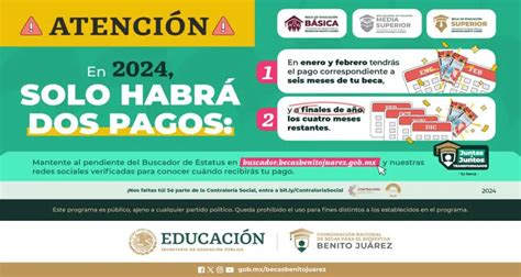 En 2024 Sólo Habrá 2 Pagos De Tu Beca Benito Juárez