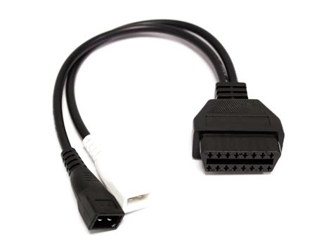 Obd2 2 Pinos Duplo Macho Preto Cabo De Diagnóstico Compatível Audi