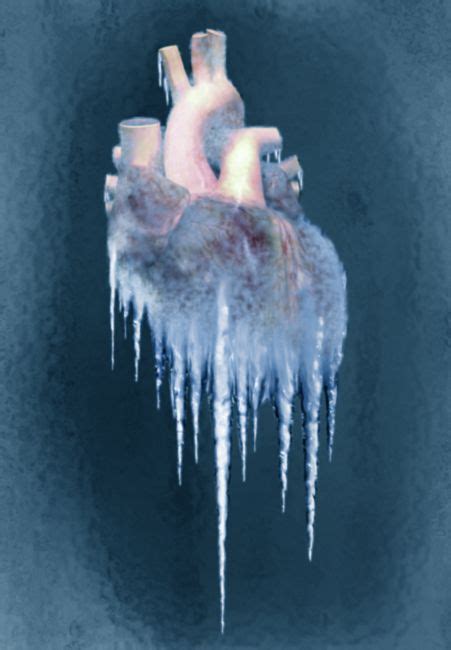 Frozen Heart Ice Heart Heart Drawing Frozen Heart