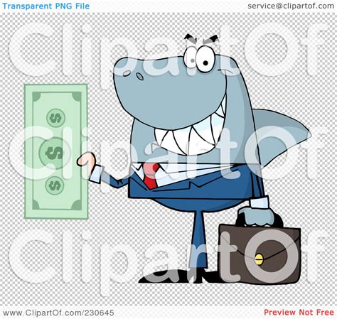 Royalty Free Rf Clipart Illustration Of A Shark Businessman Holding A