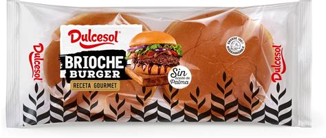 Dulcesol Brioche Burger Buns 340g Pack Of 2 Amazon Co Uk Grocery