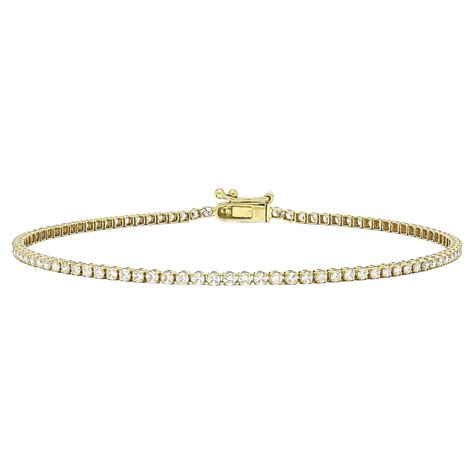 Classic 1 50 Ct Four Prong Tennis Bracelet In 18k Yellow Gold Natural