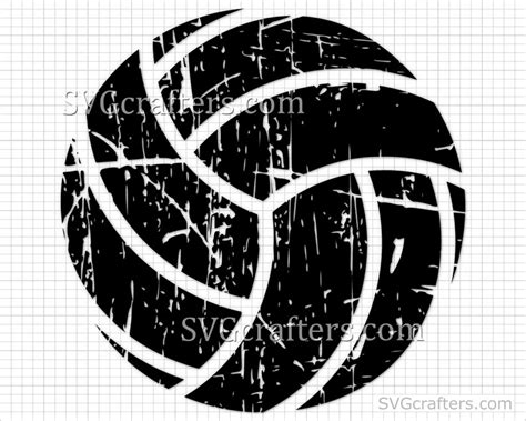 Distressed volleyball svg grunge volleyball SVG volleyball | Etsy