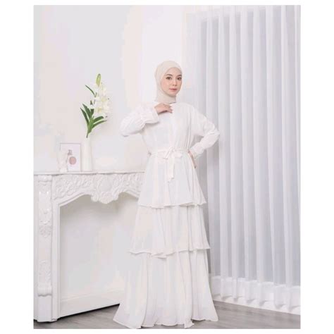 Jual Nameera Maxy Dress Crinkle Airflow Premium Gamis Wanita Susun