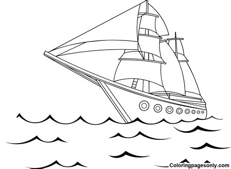 24 Coloriages De Bateaux ColoringPagesOnly