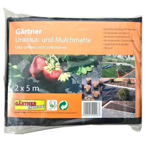 Gärtner Unkraut und Mulchmatte 2x5m kaufen 19 90