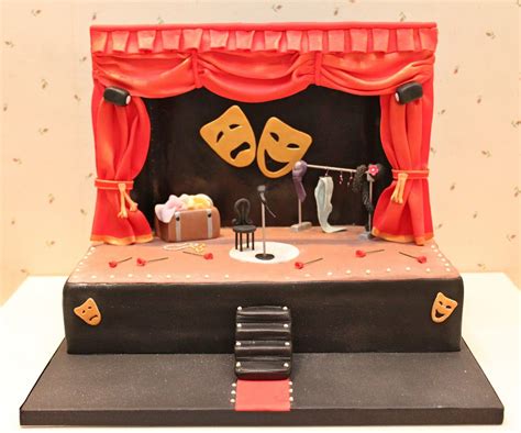 Atelier Sucrème Pastel escenario de teatro Theatre Cake Art For Kids