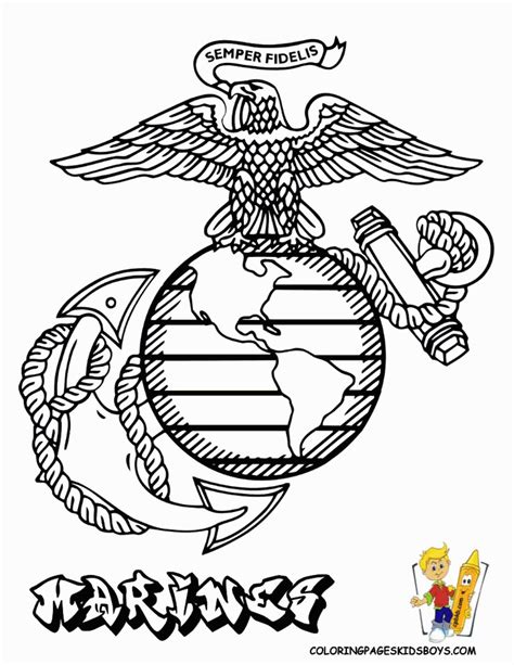 Printable Marine Corps Coloring Pages