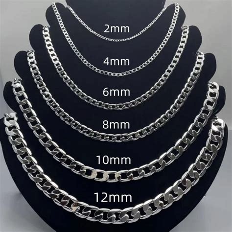 925 Sterling Silver Necklace For Men Women Lobster Clasp Chain