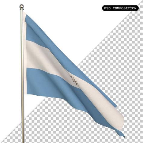 Premium Psd Psd Flag Country Of Argentina Isolated D Render Illustration