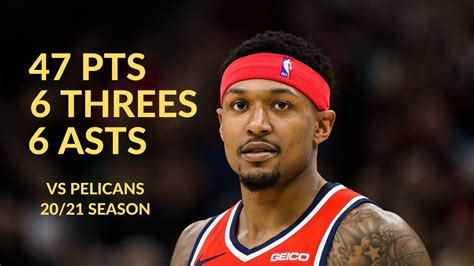 Bradley Beal 47 Pts 6 Threes 4 Rebs 6 Asts 4 Stls Highlights Vs