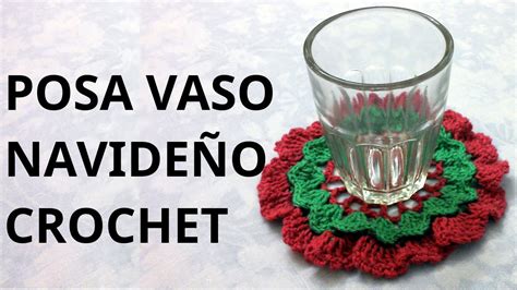 POSA VASO Navidad En Tejido Crochet O Ganchillo Tutorial Paso A Paso