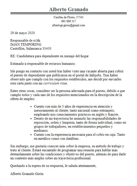 CARTA DE PRESENTACION EJEMPLOS PLANTILLAS Y MODELOS DE CARTA PRESENTACION